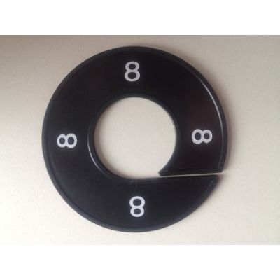 Klika -  Maatring 9cm zwart/wit 8