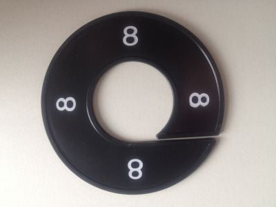 Klika -  Maatring 9cm zwart/wit 8