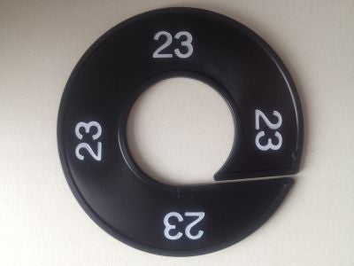 Klika -  Maatring 9cm zwart/wit 23