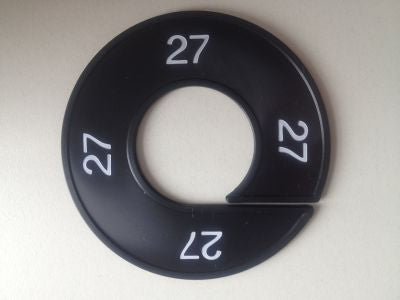 Klika -  Maatring 9cm zwart/wit 27