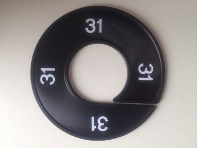 Klika -  Maatring 9cm zwart/wit 31