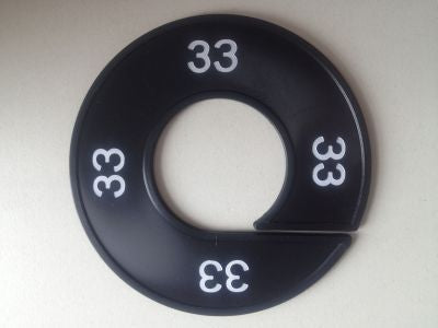 Klika -  Maatring 9cm zwart/wit 33