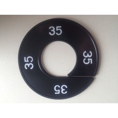Klika -  Maatring 9cm zwart/wit 35