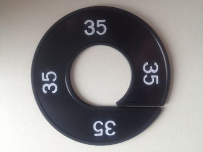 Klika -  Maatring 9cm zwart/wit 35