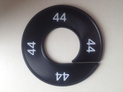 Klika -  Maatring 9cm zwart/wit 44