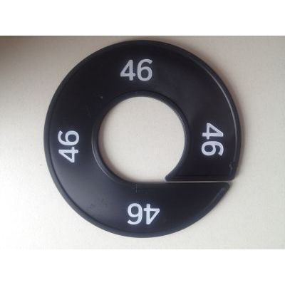 Klika -  Maatring 9cm zwart/wit 46