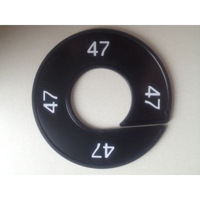 Klika -  Maatring 9cm zwart/wit 47