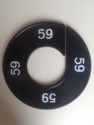 Klika -  Maatring 9cm zwart/wit 59