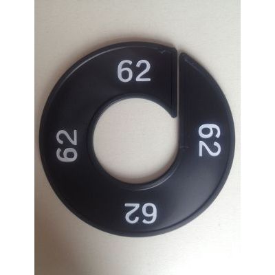 Klika -  Maatring 9cm zwart/wit 62