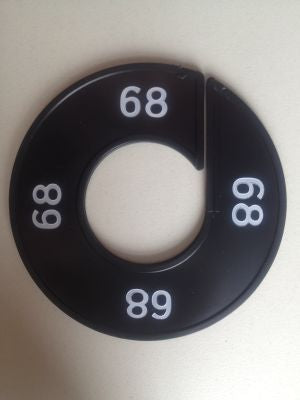 Klika -  Maatring 9cm zwart/wit 68