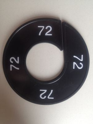 Klika -  Maatring 9cm zwart/wit 72