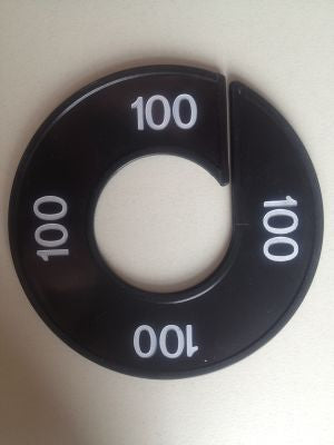 Klika -  Maatring 9cm zwart/wit 100