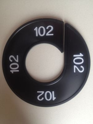 Klika -  Maatring 9cm zwart/wit 102
