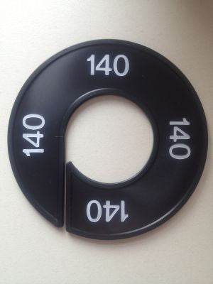 Klika -  Maatring 9cm zwart/wit 140