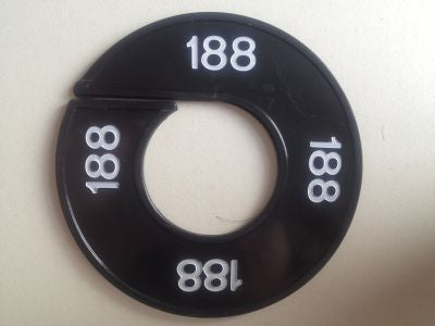 Klika -  Maatring 9cm zwart/wit 188