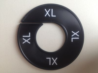 Klika -  Maatring 9cm zwart/wit XL