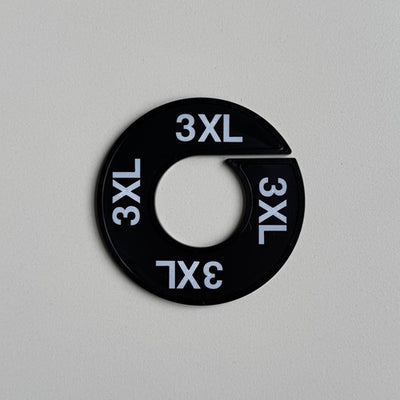 Klika -  Maatring 9cm zwart/wit 3XL