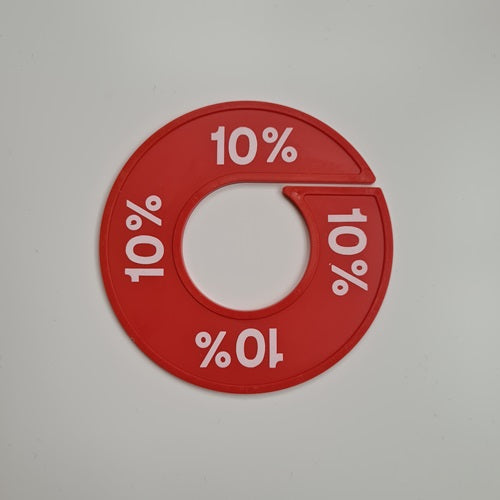 Klika - Größenring rot/weiß 10%