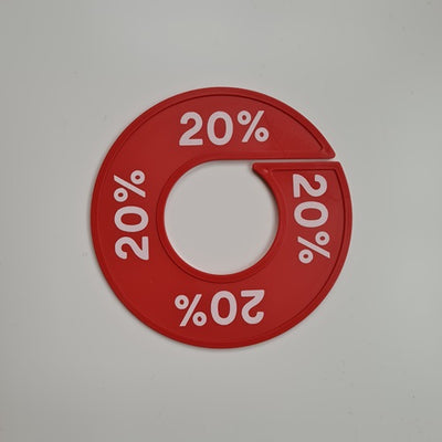 Klika - Größenring rot/weiß 20%