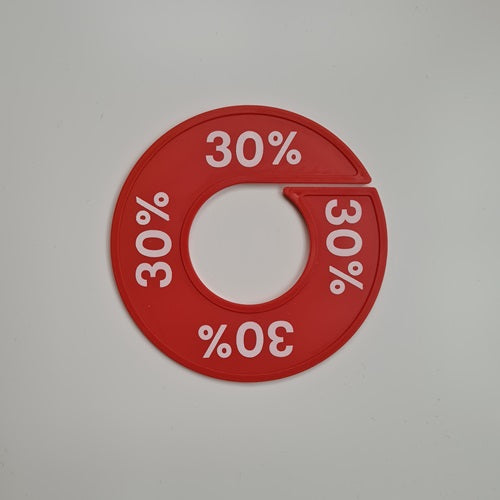 Klika - Größenring rot/weiß 30%