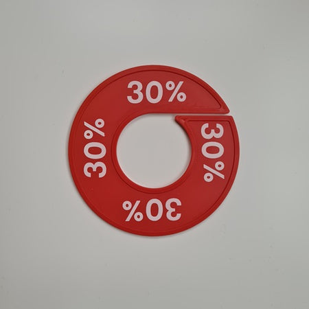 Klika - Größenring rot/weiß 30%
