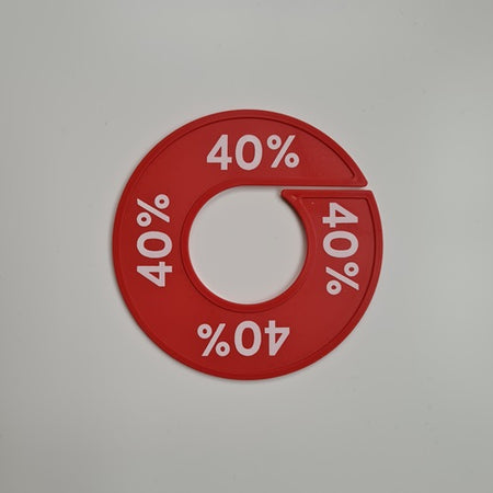 Klika - Größenring rot/weiß 40%