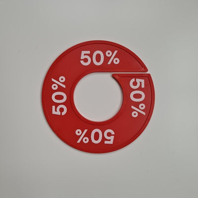 Klika - Größenring rot/weiß 50%