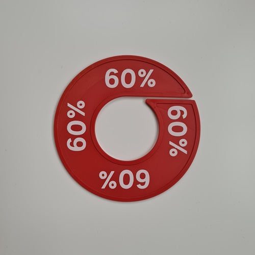 Klika - Größenring rot/weiß 60%
