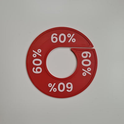 Klika - Größenring rot/weiß 60%