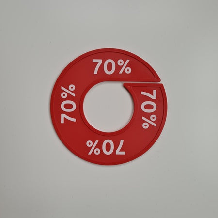 Klika - Größenring rot/weiß 70%