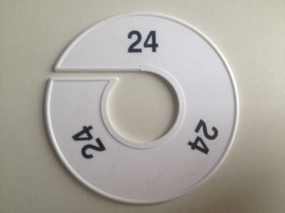 Klika -  Maatring 11cm wit/zwart 24