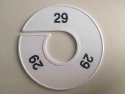Klika -  Maatring 11cm wit/zwart 29