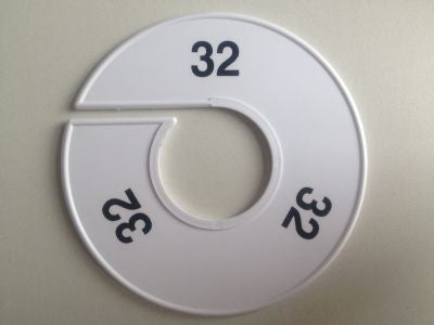 Klika -  Maatring 11cm wit/zwart 32