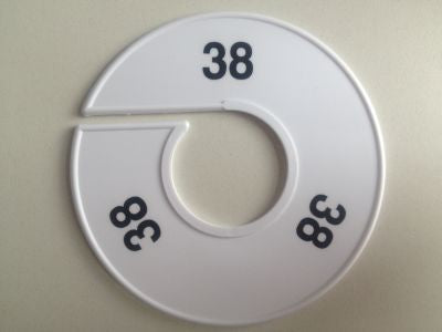 Klika -  Maatring 11cm wit/zwart 38