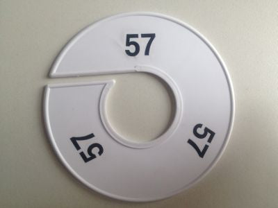 Klika -  Maatring 11 cm wit/zwart 57