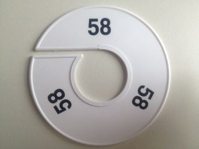 Klika -  Maatring 11 cm wit/zwart 58