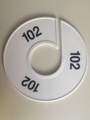 Klika -  Maatring 11 cm wit/zwart 102