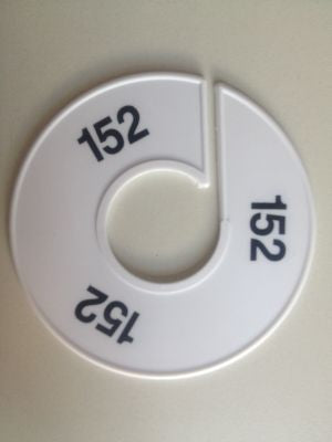Klika -  Maatring 11 cm wit/zwart 152