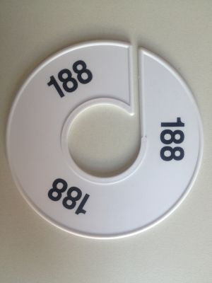 Klika -  Maatring 11 cm wit/zwart 188
