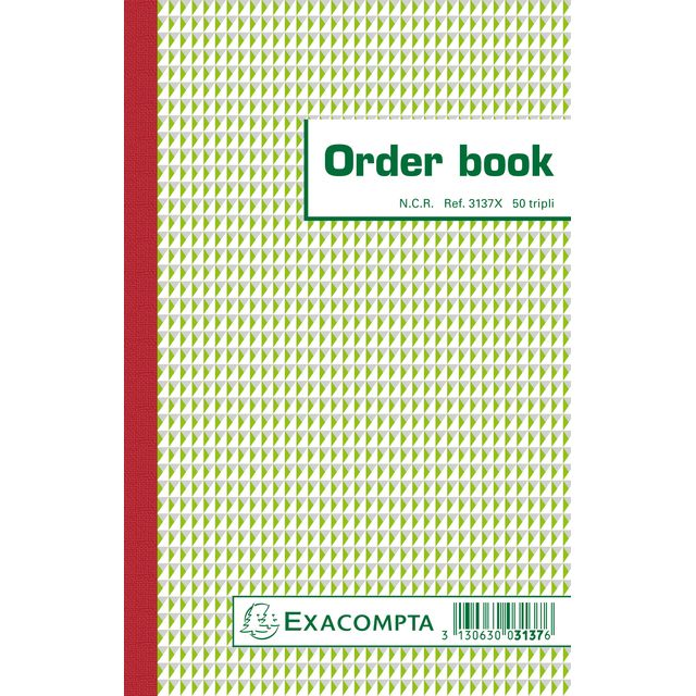 Exacompta - Bestellbuch 210x135mm 50x3Blatt Linie | 10 Stück