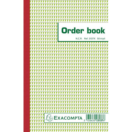Exacompta - Bestellbuch 210x135mm 50x3Blatt Linie | 10 Stück