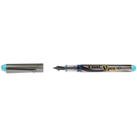 Pilot - Füllfederhalter V-Pen Silver Türkis