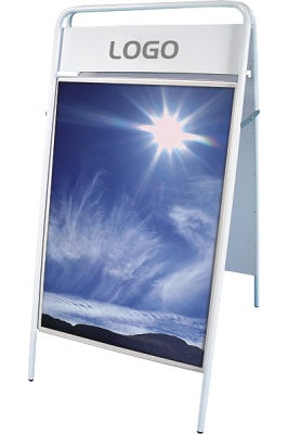 Klika – Straßenschild 70 x 100 cm, weißes Rohrmodell, Oberplatte