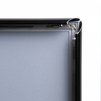 Klika - Klickrahmen 21x30cm ALU 25mm A4 schwarz 8 Stück