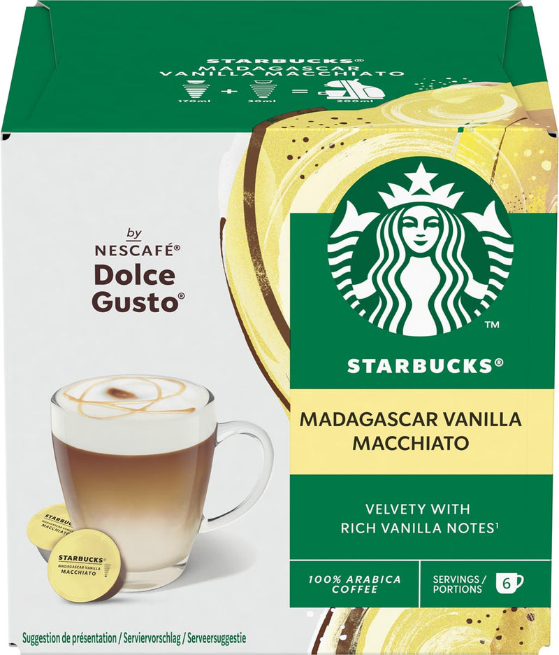 Starbucks - Nescafé Kaffeekapseln Bucks, Vanilla Macchiato, Packung à 12 Stück