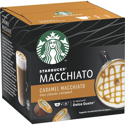 Starbucks - Nescafé Kaffeekapseln Bucks, Caramel Macchiato, Packung à 12 Stück