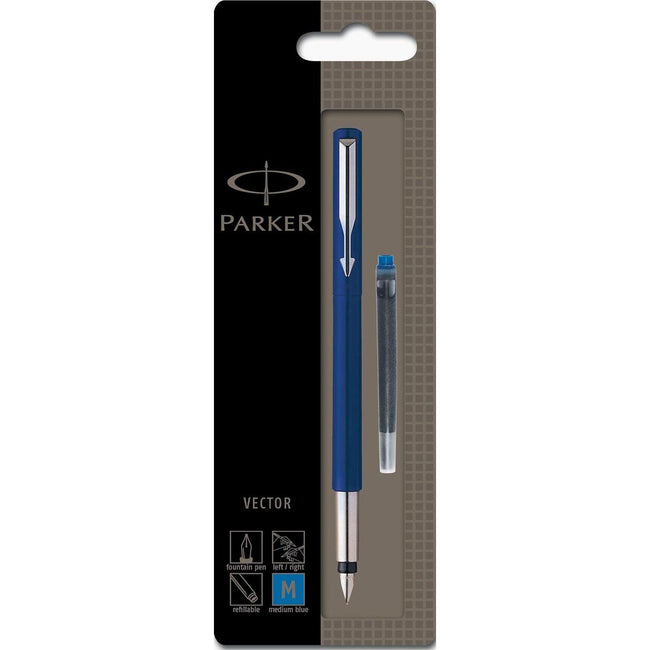 Parker - Vector Füllfederhalter blau, auf Blister