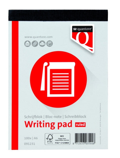 Quantore - Schreibblock A6-Linie 100 Blatt 60 gr