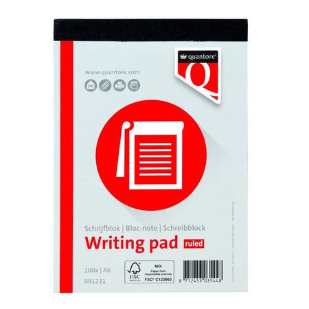 Quantore - Schreibblock A6-Linie 100 Blatt 60 gr