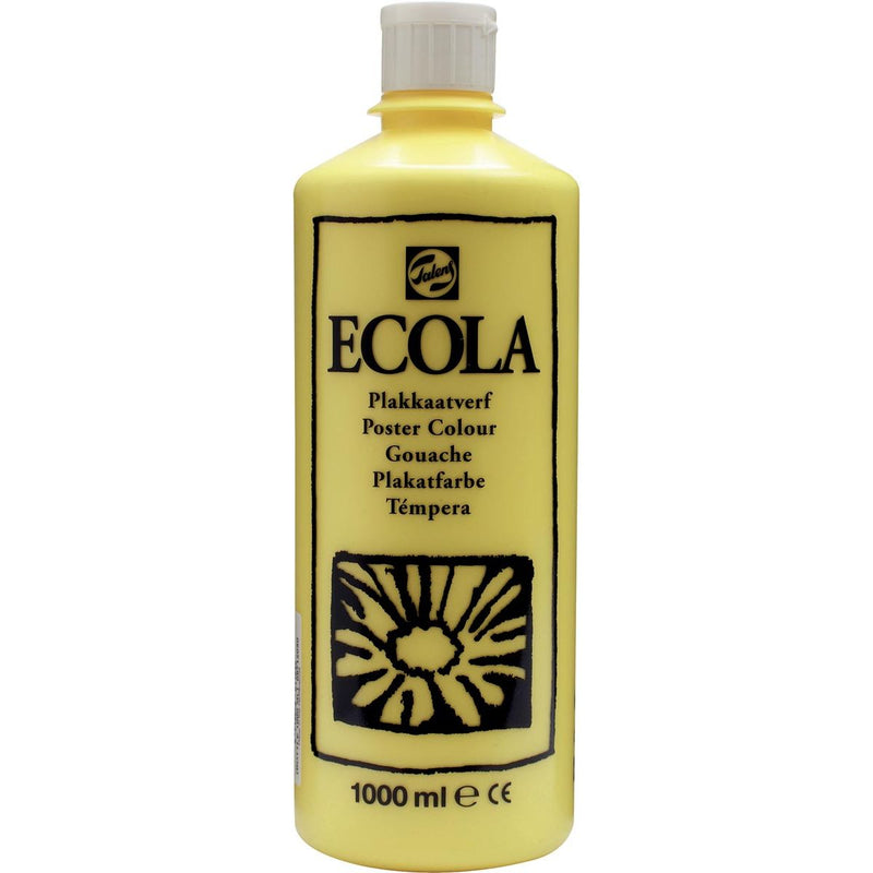 Talens - Ecola Gouache 1000 ml Flasche, zitronengelb